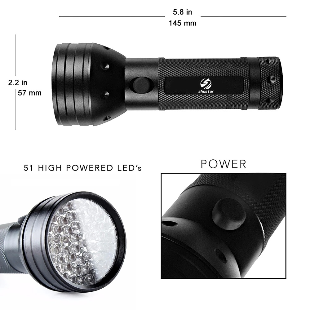 Senter UV 51 Led Warna Ungu Untuk Cek Uang Palsu