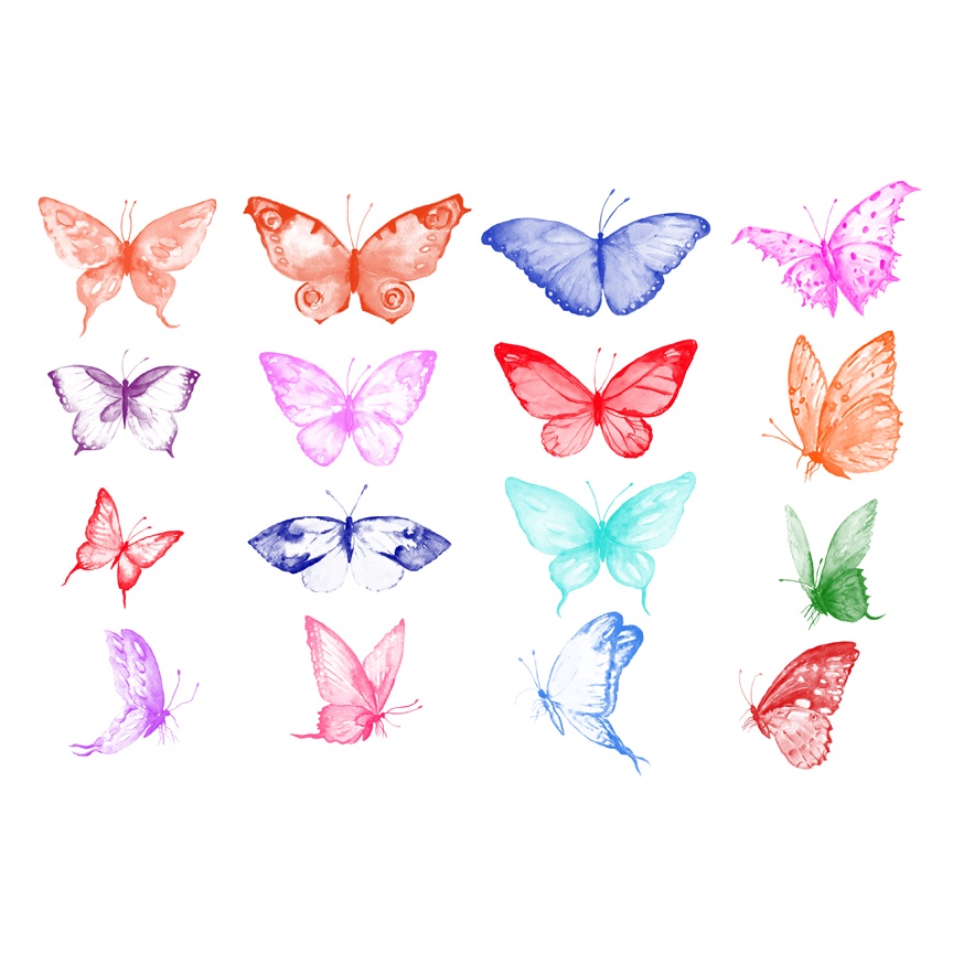 - Photoshop Brush Watercolor Butterflies Abr