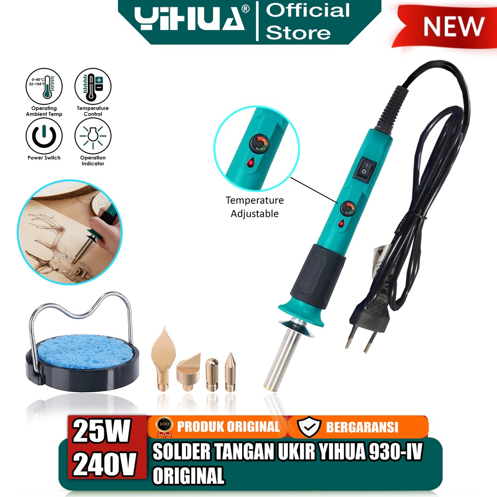 Yihua 930-IV Solder Tangan Listrik Ukur Kayu Soldering Alat Ukir Solder Ukir Lukis Kayu Wood Carving