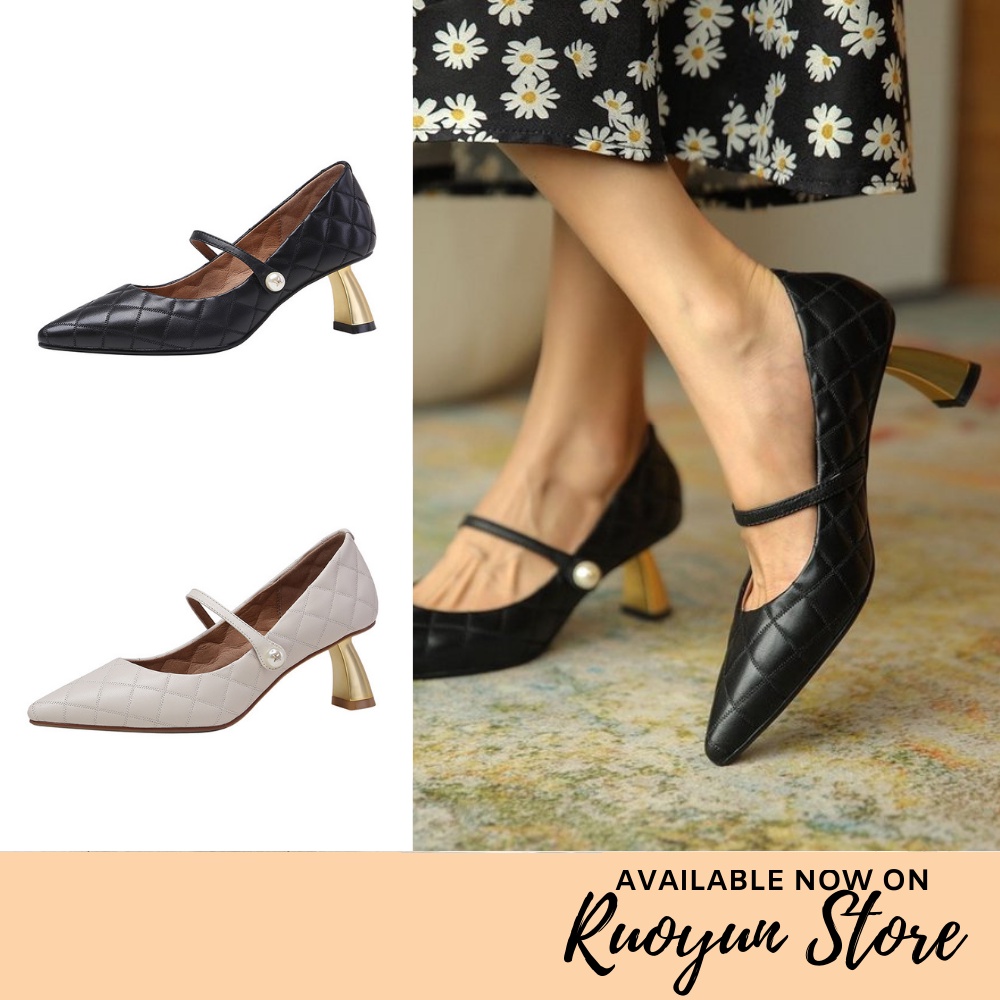 RYS - Gilded Harp Sepatu Heels Wanita Fashion Kantor / Casual - Ori Import