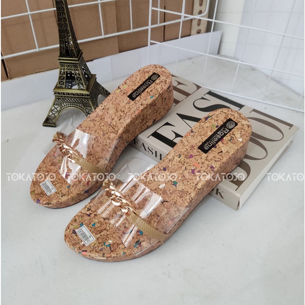 Sandal wedges wanita mika rantai 2022 new fashion original terbaru Sandal wanita cassual cantik mika premium sandal pesta terbaru