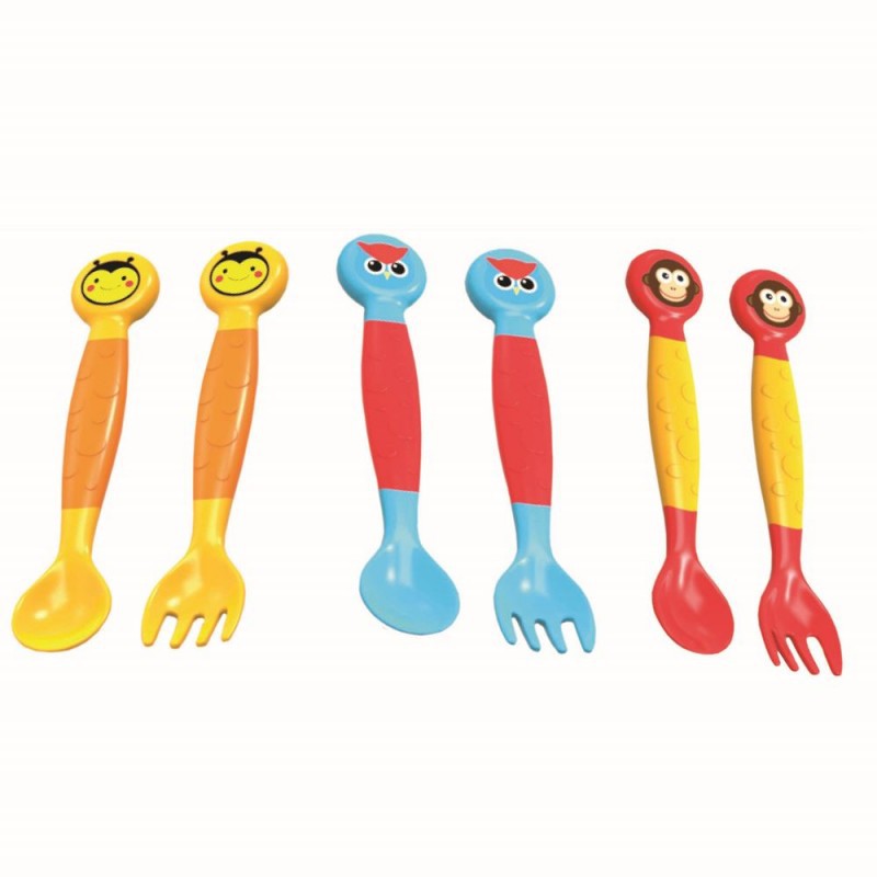 Baby Safe Animal Friends Spoon &amp; Fork