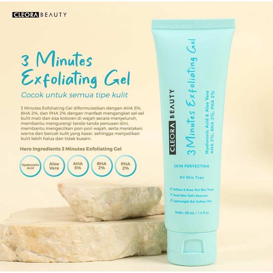 SIAP KIRIM Cleora 3 Minutes Exfoliating/ Peeling Gel 50ml