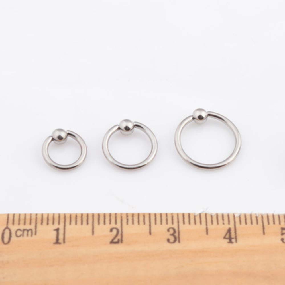 MXBEAUTY 6mm/8mm/10mm/12mm Hoop Earrings Tiny Jewelry Drop Earrings Ball Tragus Helix Huggie Minimalist Round Ear Piercing Fashion  Accessories/Multicolor