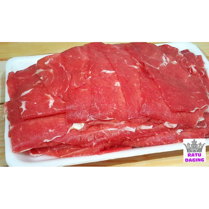 

SPECIAL!! DAGING SAPI AUSTRALIA SLICE TIPIS / SUKIYAKI / TERIYAKI - 1 Pack @1kg