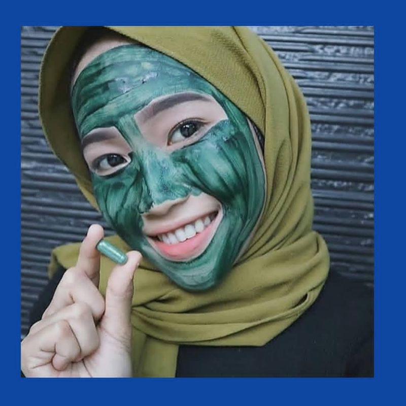 [ORIGINAL] MASKER SPIRULINA TIENS 100% ANTI JERAWAT