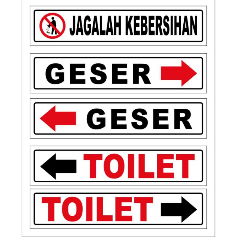 Sign Board /Papan Petunjuk Acrylic uk 4,5cm x 20cm