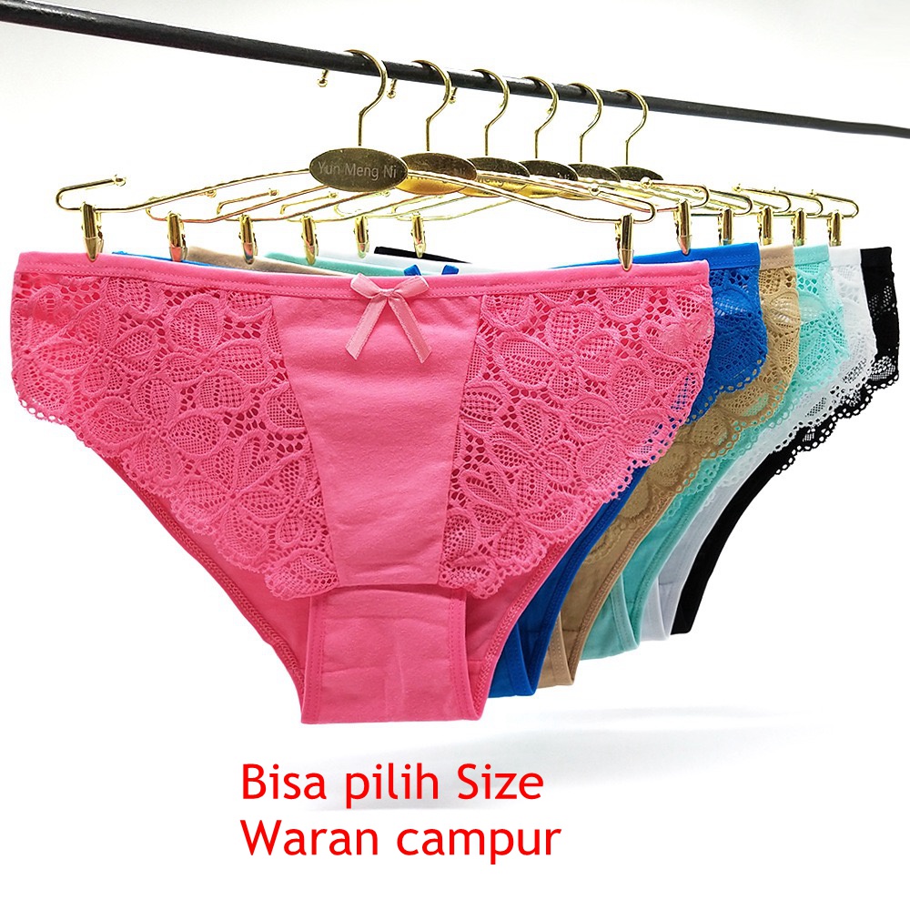 Celana Dalam Wanita Murah Bahan katun G Sting (Waran dan ModaL Random) C053