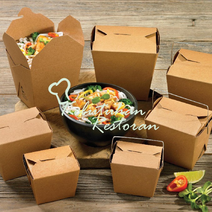 Packaging Makanan Kotak Makanan Takeaway Custom Box Makan Disposable Kebutuhan Restoran Shopee Indonesia