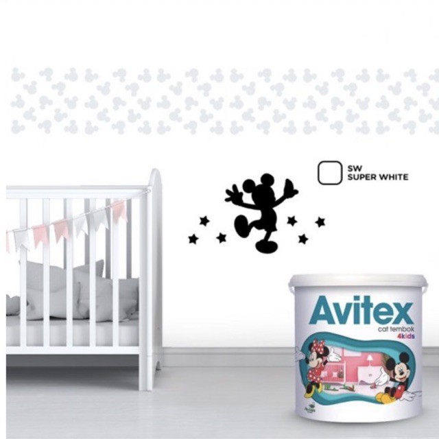 Cat Tembok Anti Bakteri Avitex 4kids Super White 5kg