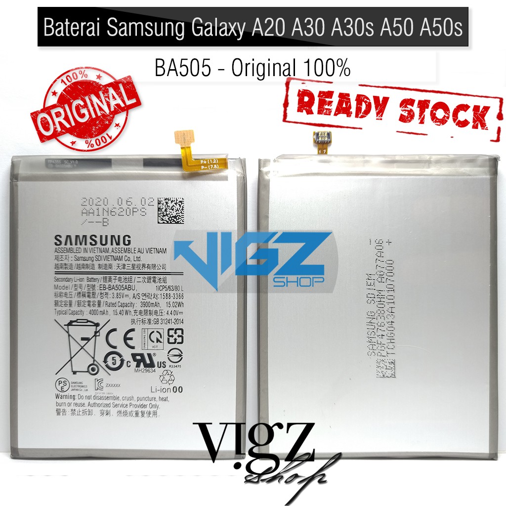 Baterai Samsung Galaxy A20 A30 A30s A50 A50s EB-BA505 Original 100%