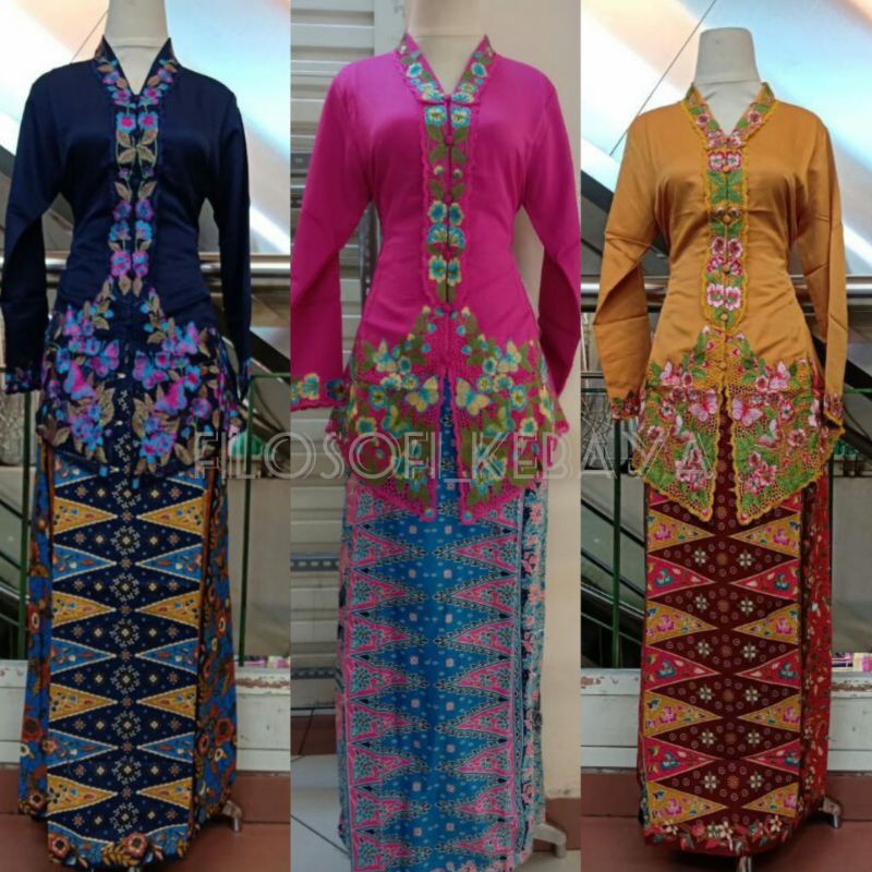 Jual Fk Setelan Kebaya Encim Rok Tumpal Set Kebaya Encim Adat Betawi