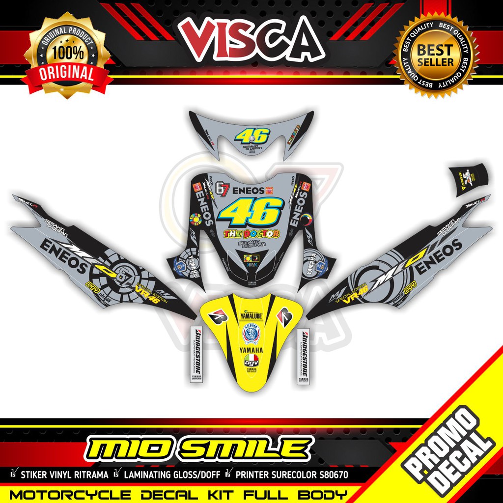 Decal Mio Smile Full Body Stiker Mio Smile Full Body Rossi