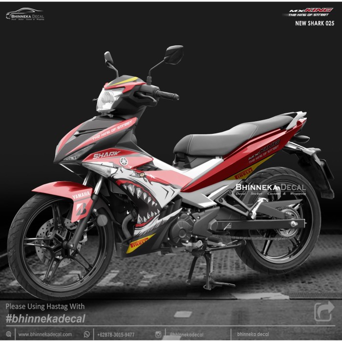 DECAL STICKER MX KING 150 NEW SHARK 025
