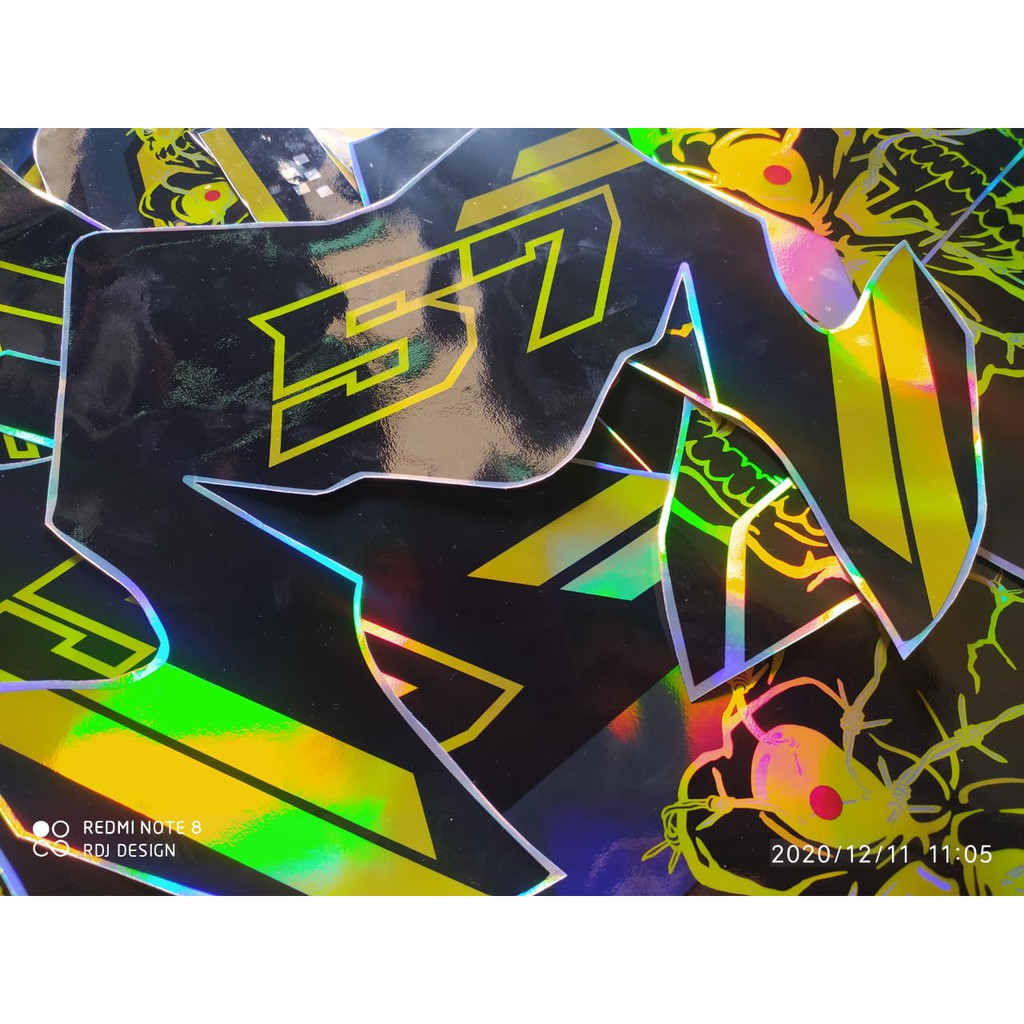DECAL HOLOGRAM CRF 150 L (004) DEKAL STIKER PELANGI STICKER BUNGLON FULLBODY 2017 2018 2019 2020 202