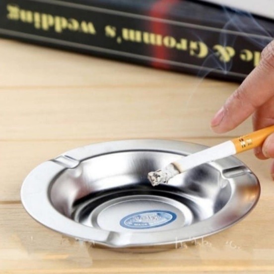 (VCM) ASBAK STAINLESS STEEL/TEMPAT ASHTRAY METAL