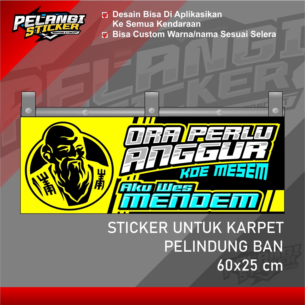 Stiker Karpet Belakang Truk Stiker Kepet Karpet Belakang Stiker Variasi Truck 33 truk 60x25cm printi