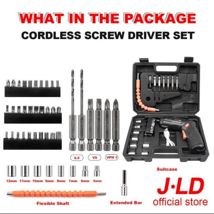 Fisch mesin bor cordless bor ces cas charger tanpa kabel obeng listrik