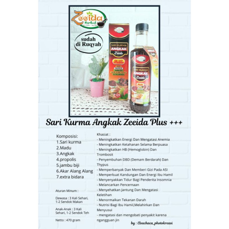 

SARI KURMA ANGKAK ZEEIDA