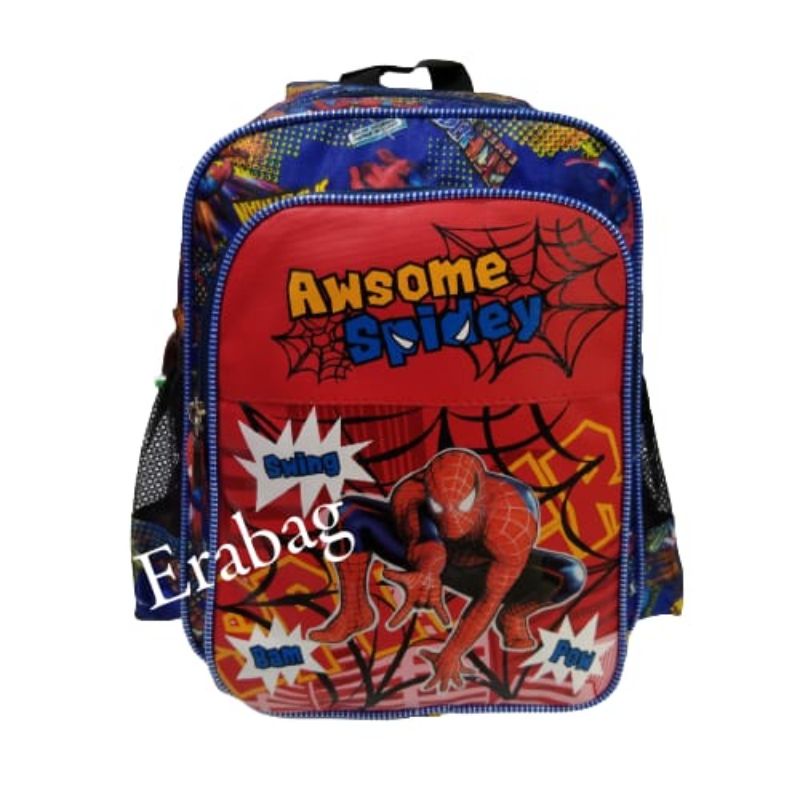 Tas Ransel Sekolah Anak TK Paud Cowo Gambar Spiderman 48777E