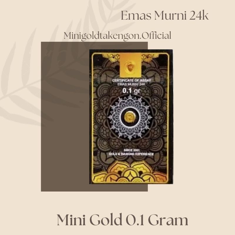 Mini Gold 0.1 Gram ( Emas Murni 24K )