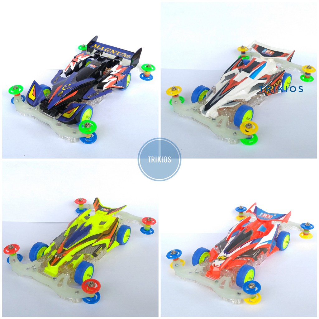 Tamiya Aoda Mini 4wd MS Chassis Clear Transparant RTR