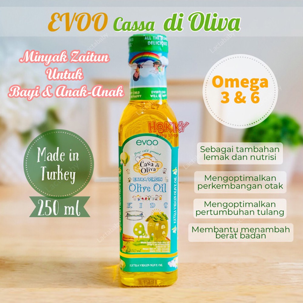 Minyak Zaitun 250ml Evoo Baby and Kids Casa di Oliva Extra Virgin Olive Oil For Kids