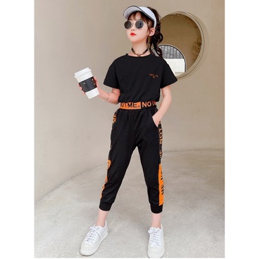 Girlset crop not me LENGAN PENDEK BAJU SETELAN STELAN ANAK PEREMPUAN CEWEK TANGGUNG IMPORT KOREAN STYLE