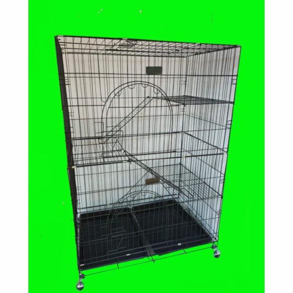 kandang kucing lipat jombo 3 tingkat ukuran 9060130 - XXL ---Murah---