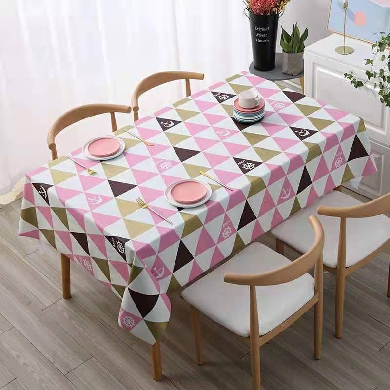 Premium PVC Table Cloth/Taplak Meja Makan Waterproof Tahan Air 140x180