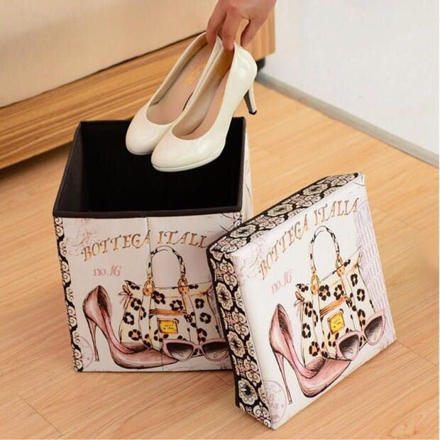 Storage box organizer rangkap fungsi Kursi/ Sandaran Kaki