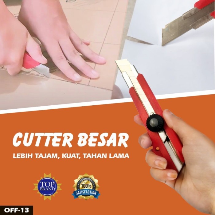 

Promo Pisau Cutter Pemotong Kertas Besar Alat Pemotong Kardus Terbatas