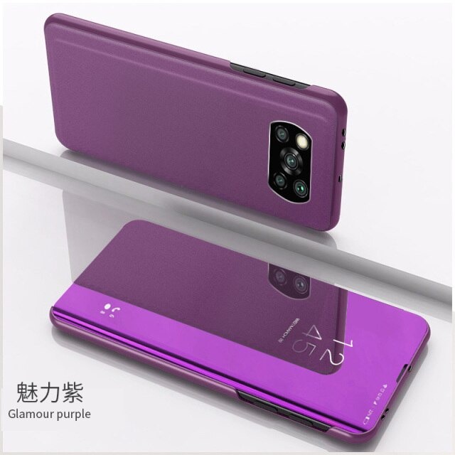 Redmi Poco X3 clear view standing flip case