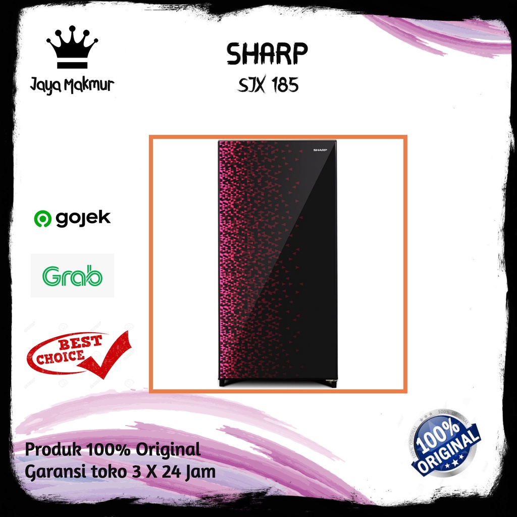 LEMARI ES SHARP SJX 185 / KULKAS SHARP 1 PINTU / SJX 185