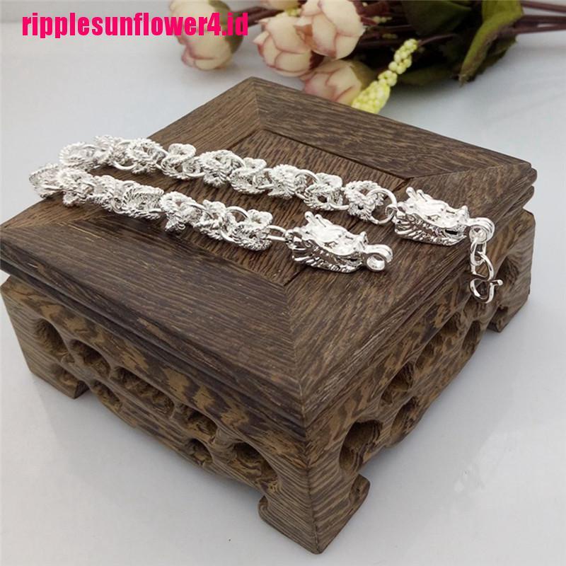 Gelang Tangan Lapis Silver Motif Naga Untuk Wanita