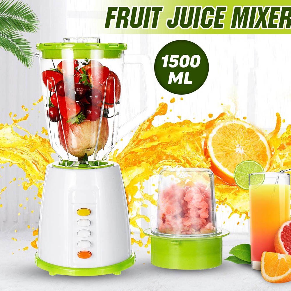 jubake blender listrik 2 in 1 plastik tahan lama - Blender Buah Daginng Sayur dan Maakanan serbaguna kapasitas tinggi