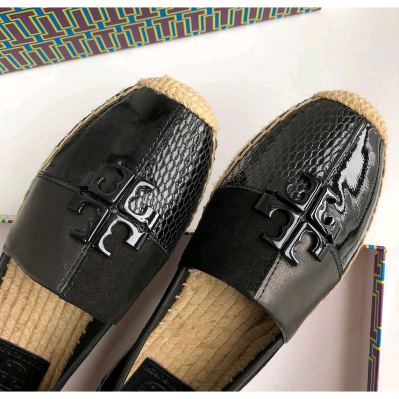 Tory Burch Leather Material Lady's Casual Shoes Flat Shoes Fisherman Shoes