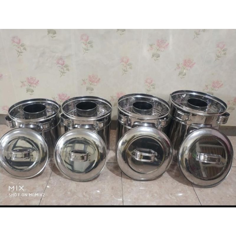 Benteng Onderdil Dandang Bakso 30Cm Stainless & Aluminium 34Cm