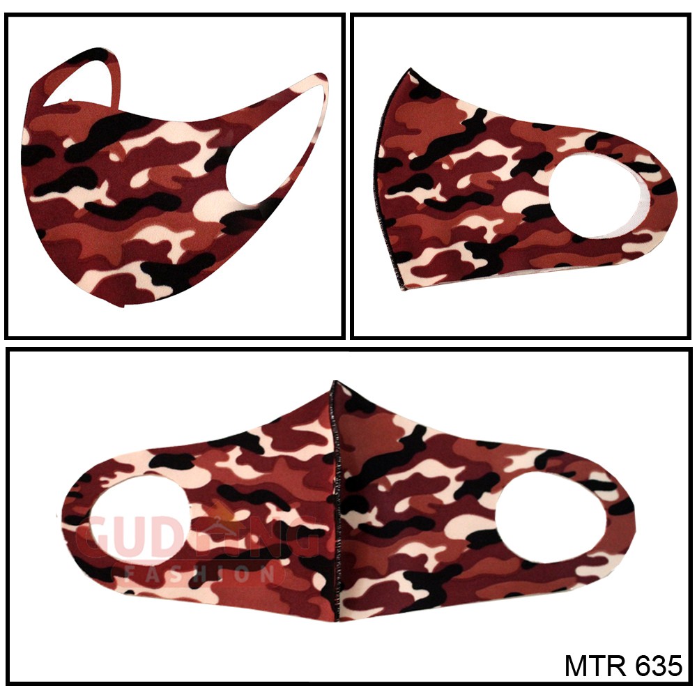 Masker Scuba Kain Motif Army  - MTR 635