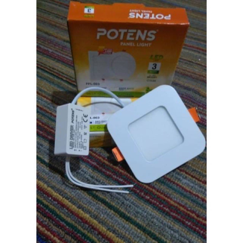 Downlight led inbow potens 3 watt kotak putih