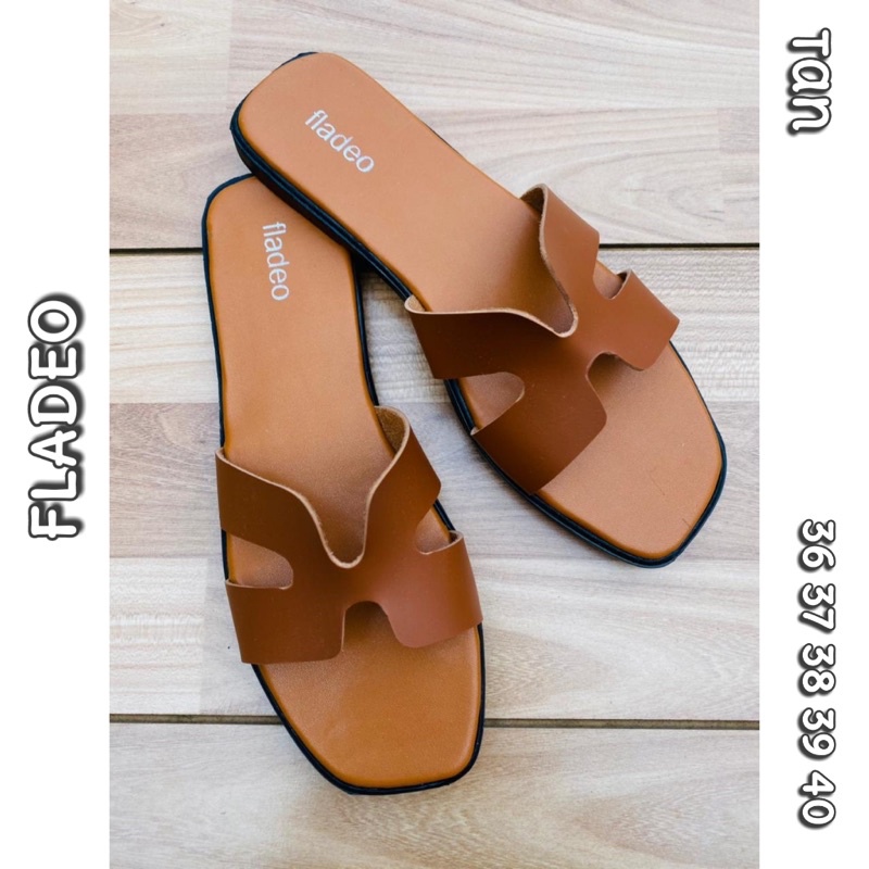 sandal flad tan