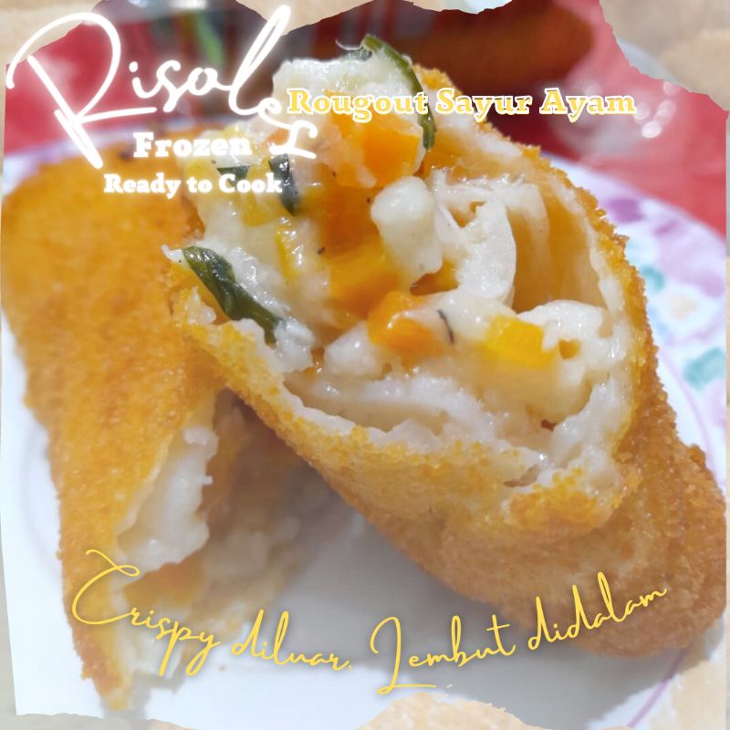 

Risoles Rogout Sayur Ayam/MAYO Frozen Enak Halal 225 Gr Isi 4 Pcs Siap Masak Goreng Tanpa Bahan Pengawet