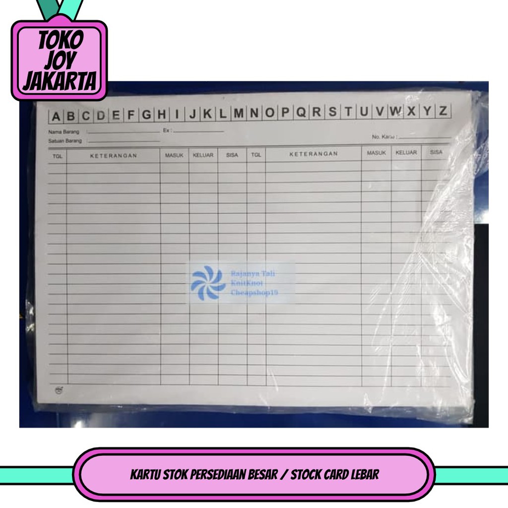 

YEN Kartu Stok Persediaan Besar / Stock Card Lebar