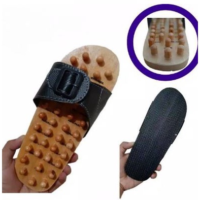 Sandal Kayu Rematik/Sandal Refleksi/Rematik Kayu Bakiak - TermurahSandal Kesehatan Refleksi Klompen 