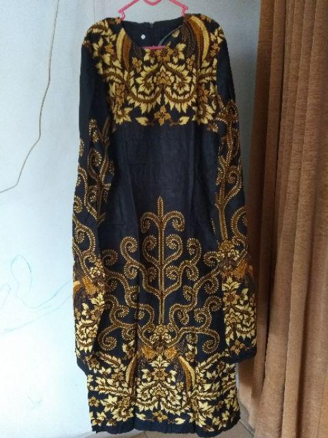 Ms Gamis Batik Sriwedari Maxi Super Jumbo Xxxxl Ld 128cm Bumil/busui Katun Sogan