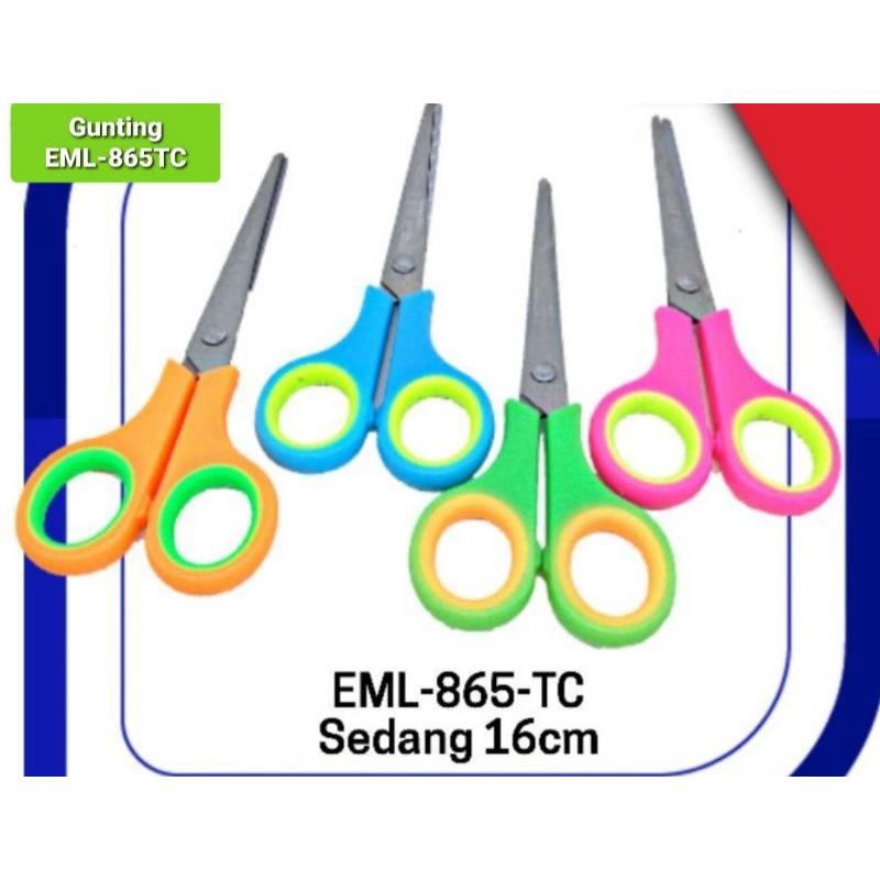 

Gunting Kertas EML-865TC Gagang Warna Ukuran 16cm
