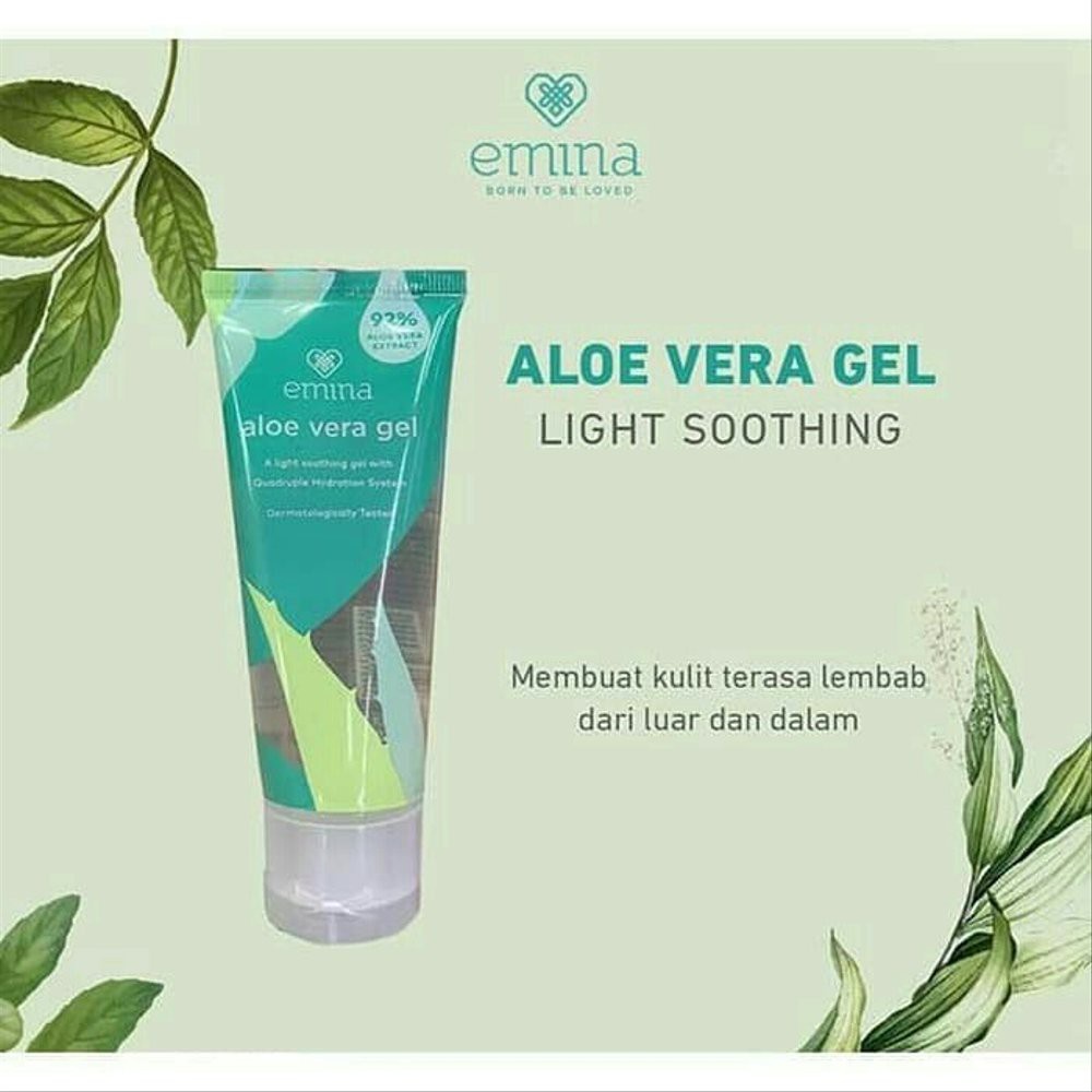 `ღ´ PHINKL `ღ´ ╰☆☆ 𝔢мιℕά ☆☆╮ Emina aloe vera gel lidah buaya anti iritasi mengobati kulit kemerahan wajah badan penenang