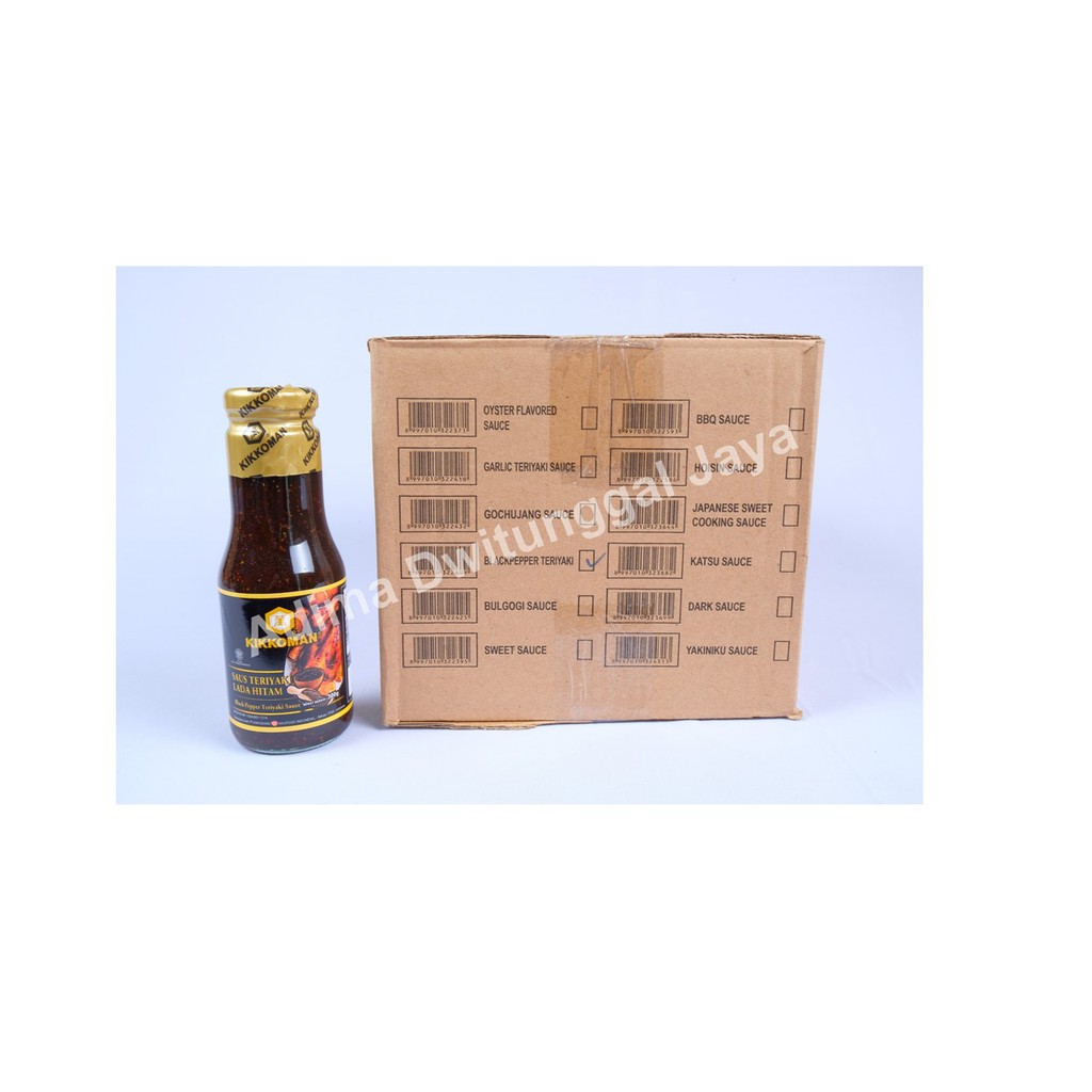 Kikkoman Black Pepper Teriyaki Sauce 12x300gr - Karton