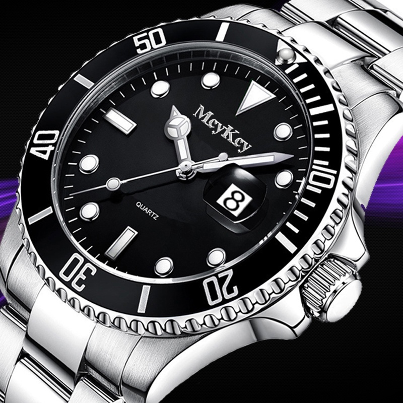 COD✅ Jam Tangan Pria Olahraga Model Terbaru 2025 Jam Tangan Tahan Air Kedalaman 30 Meter Tali Stainless Steel Fitur Tanggal Otomatis - J18