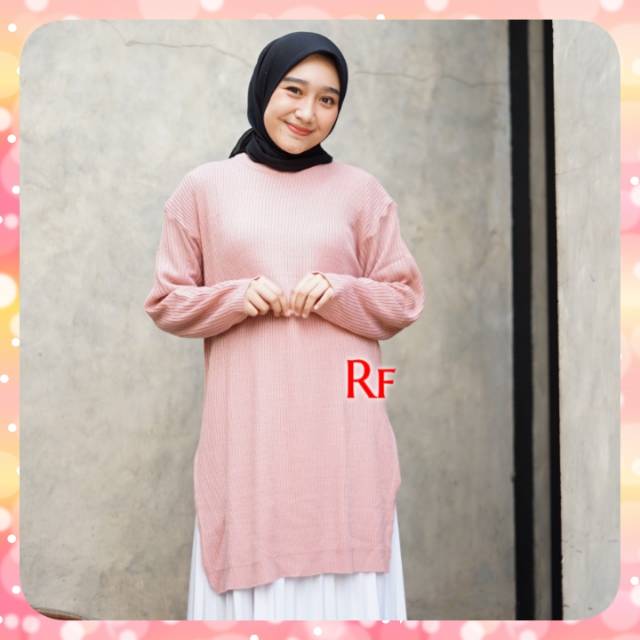 Tunik boxi / dress rajut / fashion rajut